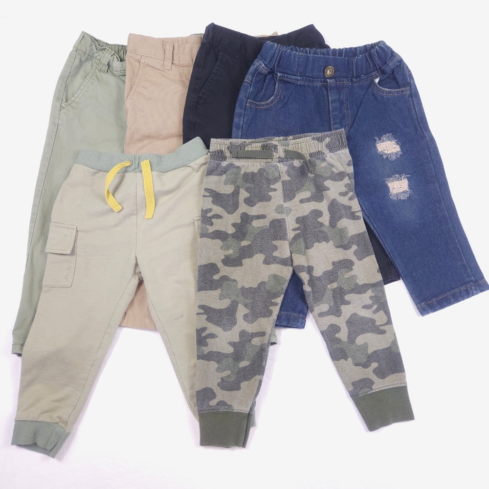 Kids Camo and Denim Bottoms Set Size 2T